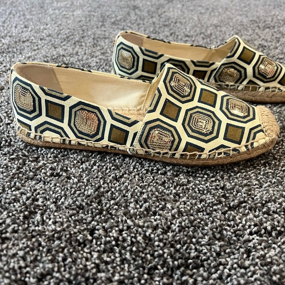 Tory Burch Cecily Embellished Sequin Espadrille Flats - Picture 4 of 10